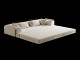 78.7-Inch Convertible Sleeper Sofa Bed with Cylindrical Pillow, Chenille Folding Mattress Couch with W834P380494