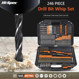 246 pcs inch drill sets Fried Dough Twists drill woodworking drill cement drill bit bit tapper set 53369346