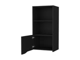 Pima Wall Cabinet in Melamine With One Door, Black B128P237131