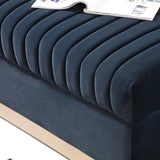 Contemporary Vertical Channel Tufted Velvet Sofa Modern Upholstered Couch for Living Room Apartment W1117P147297