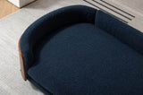Scandinavian style Elevated Dog Bed Pet Sofa With Solid Wood legs and Walnut Bent Wood Back, W794125959