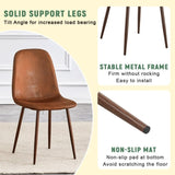 Set of 4 Suede Backrest and Walnut Color Transfer Legs Chairs - Adding a touch of elegance to W3226P279070