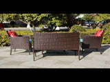 Four-Piece Sofa Set Table With Sofa Chair PE Rattan Outdoor Furniture HY4-001 Box *1 With Sapphire W3152P269436