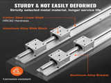 Linear Guide Rail Set, SBR16 2000mm, 2 PCS 78.7 in/2000 mm SBR16 Guide Rails and 4 PCS SBR16UU Slide T3342P360018