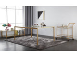 Tempered Glass and Metal Dining Table, Small 89838002