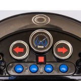 Kids Ride On Motorcycle Toy, 3-Wheel Chopper Motorbike with LED Colorful Headlights Horn, Blue 6V W2823P220543