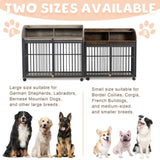 GO 44'' Heavy Duty Large Dog Furniture for Large Medium Dog with Lockable Wheels, Wooden Dog WF323360AAE