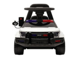 White Kids Foot-to-Floor Ride On Car Police Truck Style, PA System, Horn, Under-Seat Storage for 94647235