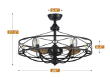 28-Inch Ceiling Fan with Light, DC Reversible Motor, 3 ABS Blades, Remote Control Included,for W934P608445