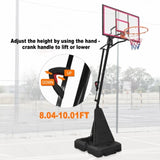 Portable Basketball Hoop for Youth Adults & Professional Match,Adjustable Height 8.04 ft to 10.01 W3297P297487
