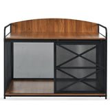 42.8" Heavy Duty Large Dog Crate Furniture for Large Medium Dog, Farmhouse Wooden Dog Kennel Indoor N704P246986D
