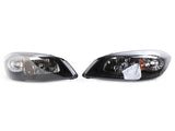 Headlights Headlamps for 2007-2010 Pontiac G5 Black Left Right GM2502251 43011290