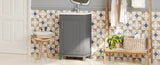 20 Inch Modern Small Bathroom Vanity Cabinet With Ceramic Basin- 20*14.5*33.3 Inches,Ample WF318756AAE