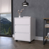 ZNTS Eagle Creek 3-Drawer Rectangle Filing Cabinet White B06280483