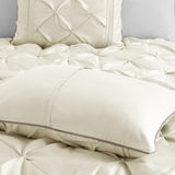 7 Piece Tufted Comforter Set Ivory Queen B03596987