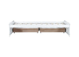 Twin Size Bed with 2 Drawers, Solid Rubber Wood Bed,White W504P313037