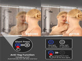 48"x36" LED Bathroom Mirror, Front-Lit and Back-Lit, 3 Color Tem Adjustable, Brightness Memory, 91421693