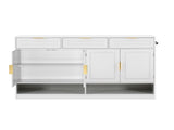 U-Style Farmhouse Sideboard with 3 Drawers & 4 Doors,59.1" Multi-Functional Storage Buffet with N711P345213K
