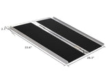 3FT Two-section Non-Skid Folding Lightweight Aluminum Alloy Wheelchair Scooter Mobility Ramps 96882424