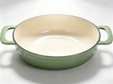 7.5-Quart Cast Iron Enamel Pot Includes Two Cloth Mitts and a Cloth Trivet 93186902