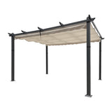 13 x 10 Ft Outdoor Patio Retractable Pergola With Canopy Sun shelter Pergola for W419P149936