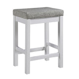 4pc Counter Height Dining Set White Finish Counter Height Table w Drawer Built-in USB Ports Power B011P151857