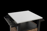 Single door bar cart,Outdoor Kitchen Wicker Island Rolling Cart & Storage Cabinet, Wheels and W640P256896