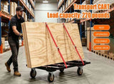 Folding Drywall Dolly with 4X6" Casters, 2000 LBS Load Capacity, Expandable Deck and Back Frame, W2019P481341