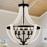Modern White Solid Wood Chandeliers W2738P242328