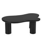 ON-TREND 44'' x 25.9'' Easy Assembly Cloud Coffee Table with 1.5'' Thick Tabletop, Cream Style N721P190395B