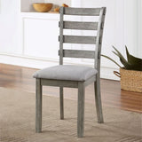 ZNTS Gray Color Dining Chairs Padded Seat Set of 2pc Side Chair Ladder Back Kitchen Dining Room B011P246316