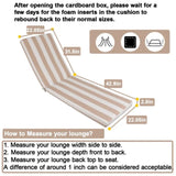 2PCS Set Outdoor Lounge Chair Cushion Replacement Patio Funiture Seat Cushion Chaise Lounge Cushion 59643055