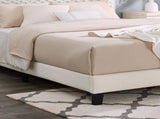 Findlay Plush 3D Upholstered Platform Bed in White Dove T2574P241780