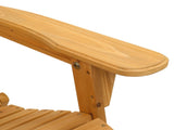 Folding Wooden Adirondack Lounger Chair with Natural Finish 54748532
