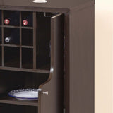 Wine Cabinet Red Cocoa with Two Doors Removeable Wine Bottle Rack Metal Wine Glass Racks Four B107P222502