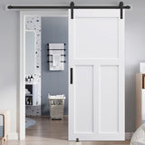 CRAZY ELF 28" x 84" "T" Style Real Primed Door Slab, DIY Panel Door, Modern Interior Barn Door, W936104309