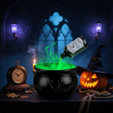 Halloween Floating Potion Bottle Decor with Witch Cauldron - 2-in-1 USB-Powered Green Mist Maker & 4 14688364