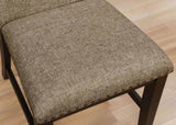 Transitional Style Espresso Frame 2pc Side Chairs Padded Seat Back Nailhead Trim Warm Gray Fabric B2741P309198