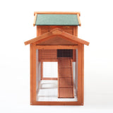 ZNTS Large Wooden Rabbit Hutch Indoor and Outdoor Bunny Cage with a Removable Tray and a Waterproof Roof, W2181P146769