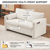 003-Modern Loveseat Sofa 2-Seater - Plush Chenille Fabric Couch with High-Density Foam Cushions, 60" W2636P232358