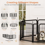 ZNTS Dog Playpen Outdoor, 8 Panel Dog Fence 31.'' Pet Pen for Small Dogs Pet Exercise Pen for W1162P189319