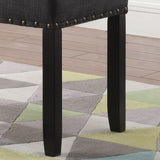 Biony Fabric Dining Bench with Nailhead Trim, Grey T2574P164611