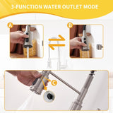 Modern Touchless Infrared Sensor Kitchen Faucet Sleek Stainless Steel Hands-Free Design for T3609P347455