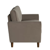 Brown Velvet Upholstery 1pc Comfort Loveseat Plush Seatbacks Tufted Detail Solid Wood Frame Modern B011P204891