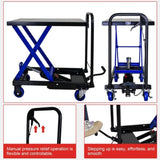 Hydraulic Lift Trolley, 500 LBS Capacity, with 4 Wheels, for Material Handling and Transportation, W1102P194681