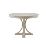44" Round Dining Table, Solid Wood Finish Classic Design For Dining room, Antique Cream B03548933