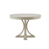 ZNTS 44" Round Dining Table, Solid Wood Finish Classic Design For Dining room, Antique Cream B03548933
