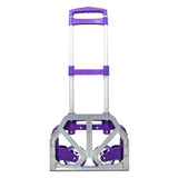 ZNTS Portable Aluminium Cart Folding Dolly Push Truck Hand Collapsible Trolley Luggage Purple 09846099