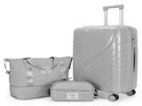 Luggage Sets 3 Piece, PP Luggage Set, Suitcases with Wheels, Hardside Hard Shell Travel Luggage with 48075426