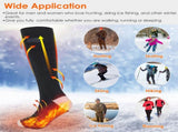Electric Heated Socks for Men Women Battery Powered Heated Socks Rechargeable Feet Warmer with 4 06789524